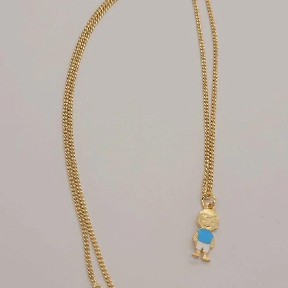last one Brand New Brazilian 18k Gold Filled Boy Necklace - Picture 3 of 4
